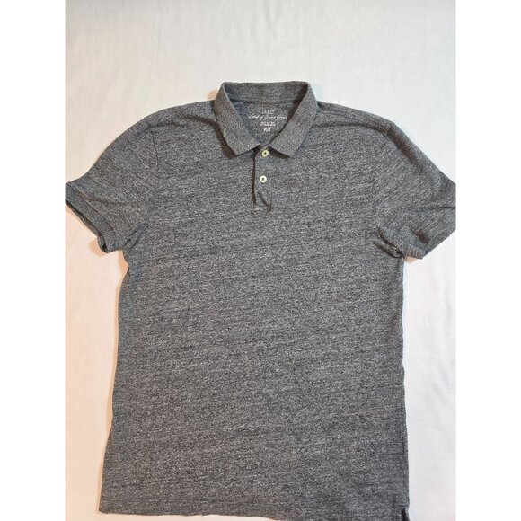 H&M L.O.G.G. Mens Gray Cotton Polo Shirt 2 button front Size S - Picture 3 of 10